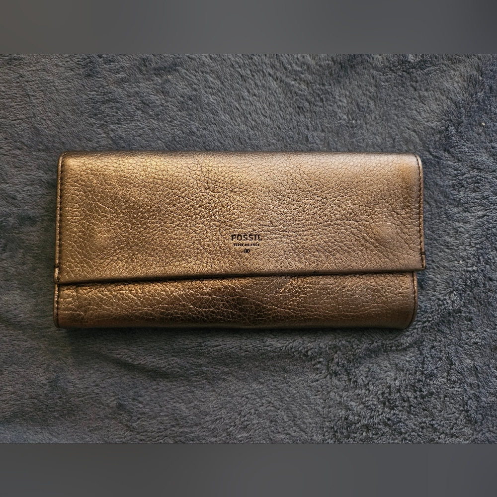 Fossil champagne Gold  color Jewlery Wallet